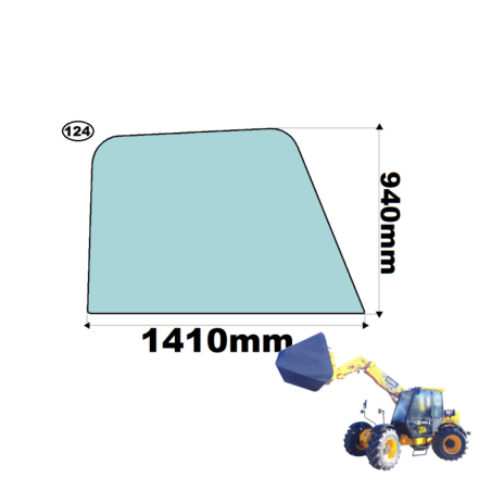 SZYBA JCB BOCZNA PRAWA - nr części: 827/30516, 827/20294,  82730516