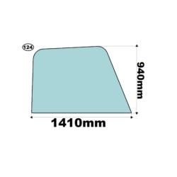 SZYBA JCB BOCZNA PRAWA - nr części: 827/30516, 827/20294,  82730516