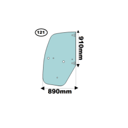 SZYBA LEWA VOLVO BOCZNA DRZWI - nr części: 150000803, 15200803