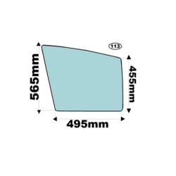 SZYBA PRAWA BOCZNA DOLNA JCB - nr części: 827/80289