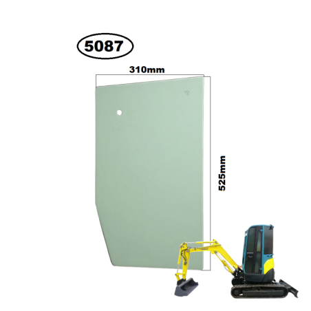 SZYBA LEWA DOLNA BOCZNA DRZWI YANMAR - nr części: 112806