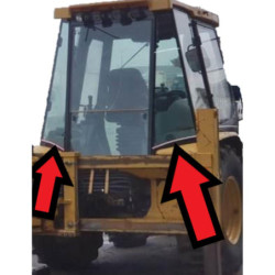 SZYBA NAROŻNA LEWA PRAWA TYLNA CAT - nr części: 8Y7274, 1641069, 8Y7272