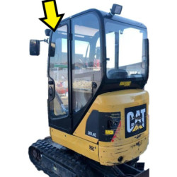 SZYBA BOCZNA W DRZWI CAT, WACKER NEUSON - LEWA - nr części: 370-1499, 3701499, 1000260332