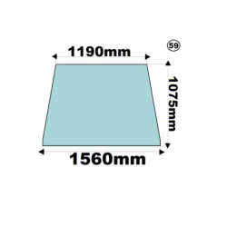 SZYBA PRZÓD GÓRNA CZOŁOWA CAT - nr części: 8Y-7252
