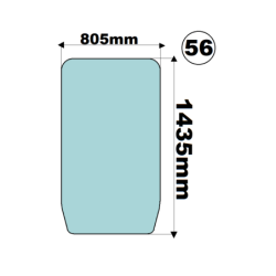 SZYBA CZOŁOWA PRZEDNIA KOMATSU - nr części: 208-53-23330, 2085323330