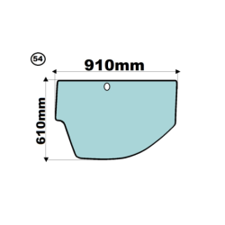 SZYBA DOLNA BOCZNA LEWA DRZWI FIAT KOBELCO, NEW HOLLAND - nr części: 72210383