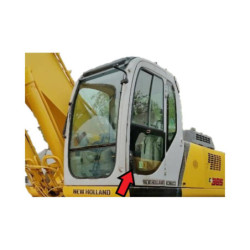 SZYBA DOLNA BOCZNA LEWA DRZWI FIAT KOBELCO, NEW HOLLAND - nr części: 72210383
