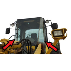 SZYBA PRZEDNIA LEWA PRAWA NAROŻNA KOMATSU - nr części: 421-926-3551, 421-926-3561