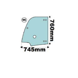 SZYBA LEWA DRZWI BOCZNA GÓRNA KRAMER - nr części: 1000174871