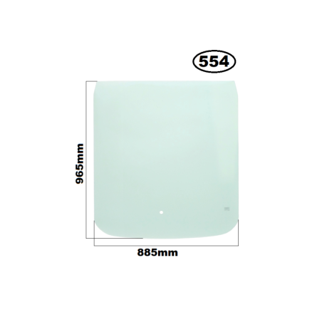 SZYBA CZOŁOWA GÓRNA MERLO SERIA: PANORAMIC, ROTO, MF, MPR - nr części: 53434, 053434, 077309