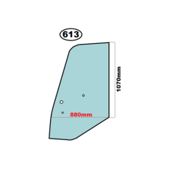 SZYBA LEWA BOCZNA W DRZWI KRAMER