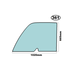SZYBA BOCZNA GÓRNA W DRZWI MANITOU - nr części: 225232