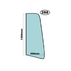 SZYBA BOCZNA PRAWA CAT, WACKER NEUSON - nr części: 370-1499, 3701499, 1000260332