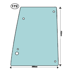 SZYBA BOCZNA LEWA PRAWA CASE, FIAT HITACHI, MANITOU, NEW HOLLAND