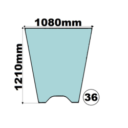 SZYBA PRZEDNIA KOMATSU - nr części: 423-926-4712, 423-56-H1N90