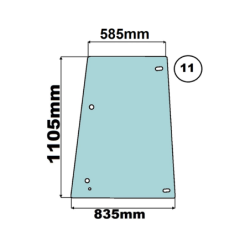 SZYBA ZA DRZWI VOLVO PRAWA LEWA - nr części: 11149692