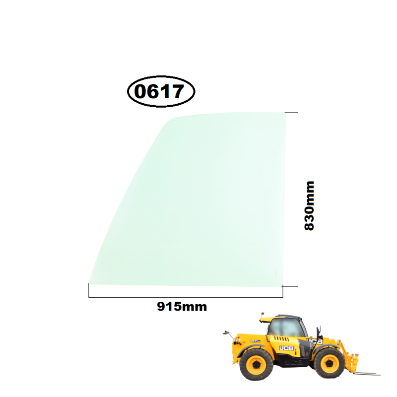 SZYBA GÓRNA W DRZWI JCB - nr części: 333/D6291