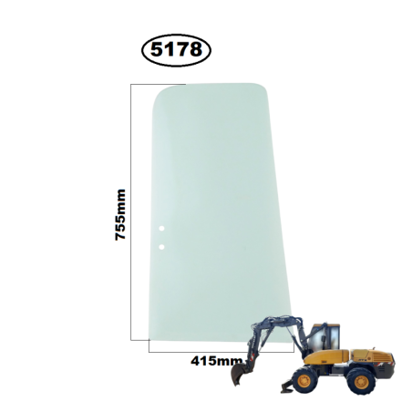 SZYBA TYLNA PRAWA MECALAC