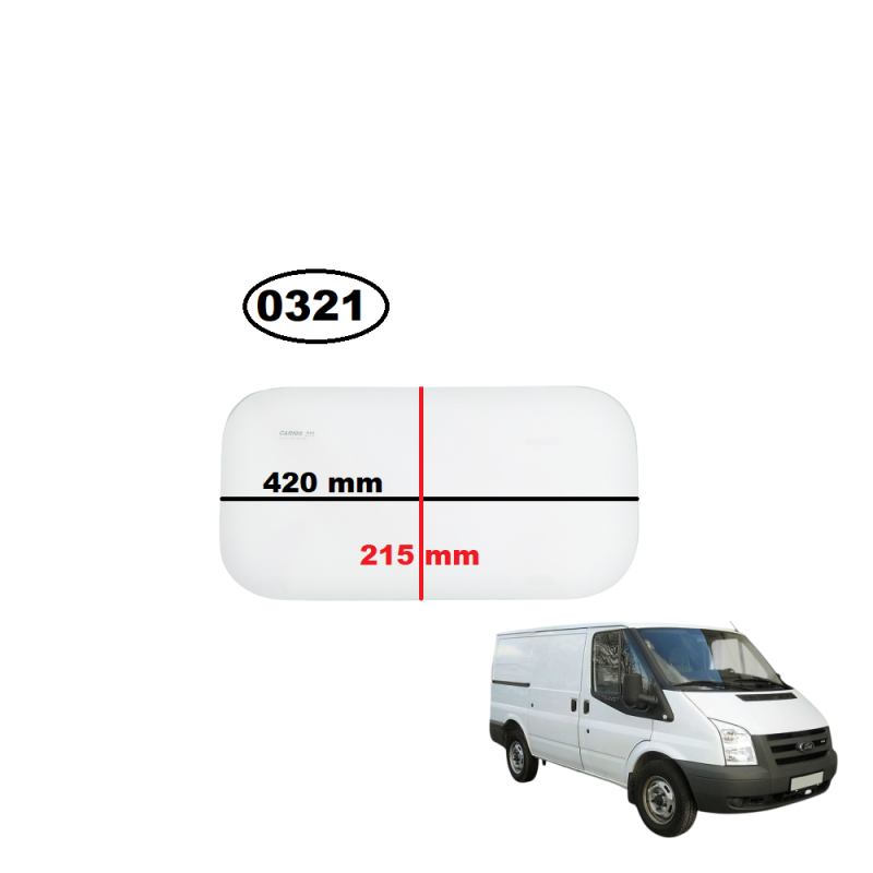 SZYBA TYLNA GRODZIOWA FORD TRANSIT