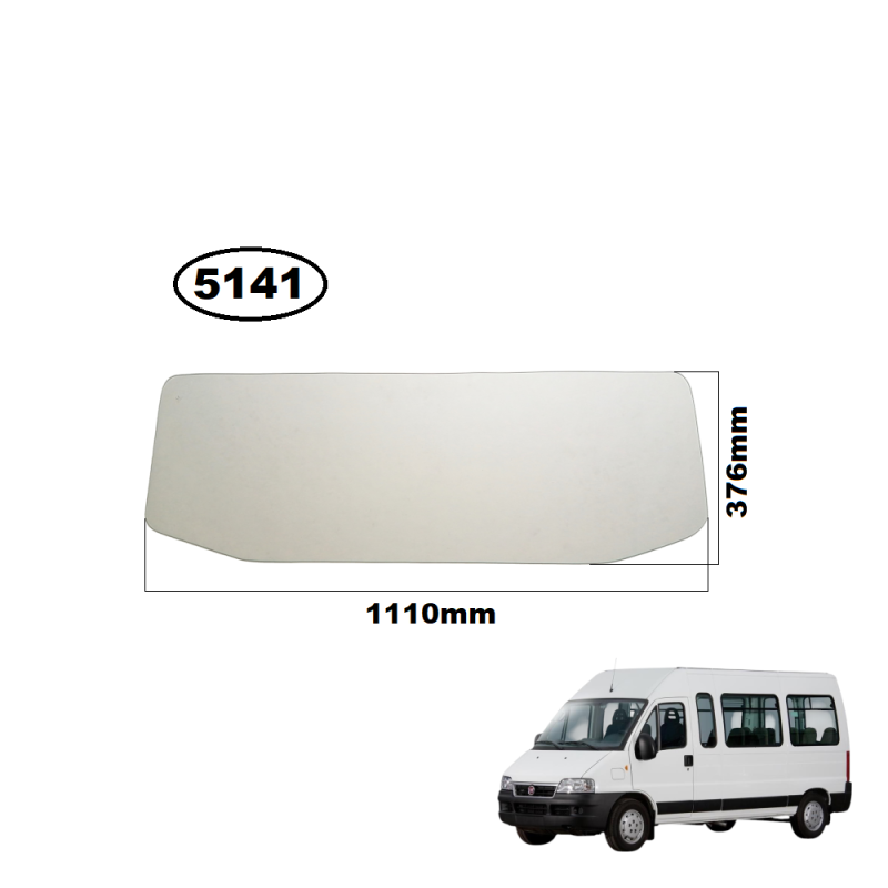 SZYBA TYLNA KABINY / ŚCIANY GRODZIOWEJ CITROEN JUMPER I/II, PEUGEOT BOXER I/II, FIAT DUCATO II/III - HOLENDERSKA