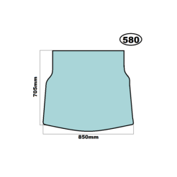 SZYBA PRZEDNIA DOLNA JCB - nr części: 82780347, 827/80347