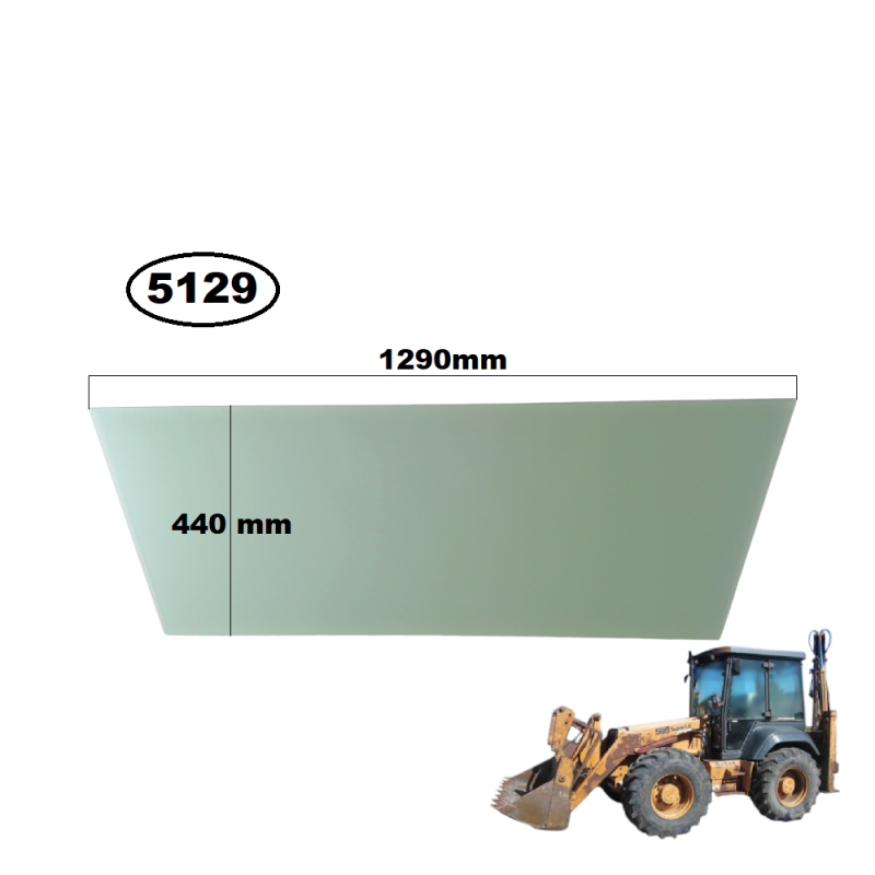 SZYBA TYLNA DOLNA CASE, TEREX, FERMEC, MASSEY FERGUSON - nr części: 3512270M1