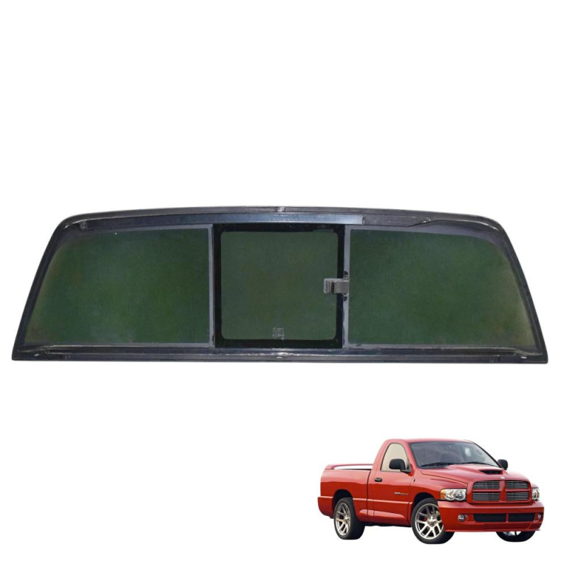 SZYBA TYLNA DODGE RAM 02-10 CIEMNA Z OKIENKIEM