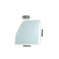 SZYBA GÓRNA LEWA BOCZNA W DRZWI JCB - nr części: 827/30503, 82730503