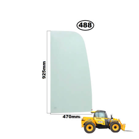 SZYBA BOCZNA ZA DRZWI JCB - nr części: 827/30502, 82730502
