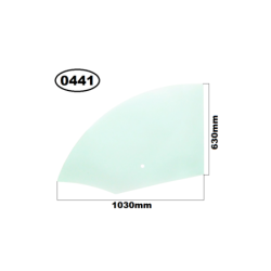 SZYBA LEWA GÓRNA W DRZWI CLAAS SCORPION 6030 CP - nr części: 0013034081