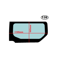 SZYBA BOCZNA PRAWA NISSAN PRIMASTAR, OPEL VIVARO I, RENAULT TRAFIC II - nr części: 8200005543