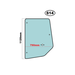 SZYBA LEWA PRAWA DRZWI BOCZNA CAT - nr części: 164-1066, 164-1067, 1641066, 1641067
