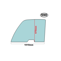 SZYBA LEWA W DRZWI GÓRNA MANITOU - nr części: 798298, 601326