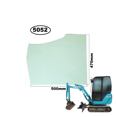 SZYBA LEWA BOCZNA DOLNA DRZWI KOBELCO, YANMAR - nr części: 172A5969170