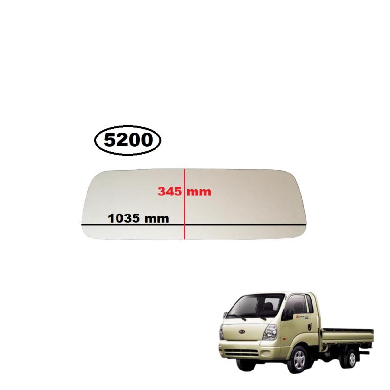 SZYBA TYLNA ŚCIANY GRODZIOWEJ KIA BONGO III, KIA TRAVELLO, KIA BONGO EV, KIA K2000, KIA K2500, KIA K2700, KIA FRONTIER