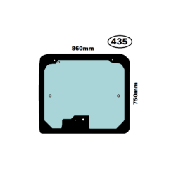 SZYBA TYLNA JCB - nr części: 827/80224, 82780224