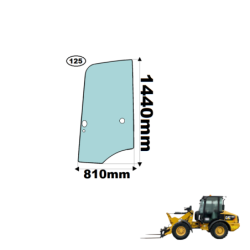 SZYBA BOCZNA DRZWI LEWA PRAWA CAT - nr części: 2736167, 2600528, 273-6167