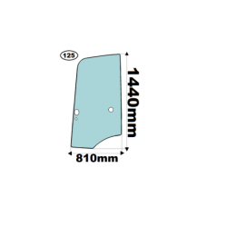 SZYBA BOCZNA DRZWI LEWA PRAWA CAT - nr części: 2736167, 2600528, 273-6167
