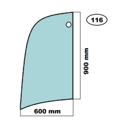 SZYBA LEWA BOCZNA W DRZWI AIRMAN, HITACHI - nr części: E4607248, 4607248