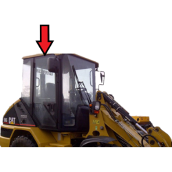 SZYBA BOCZNA DRZWI GÓRNA PRAWA LEWA CAT - nr części: 151-0912, 1510912, 138-0257