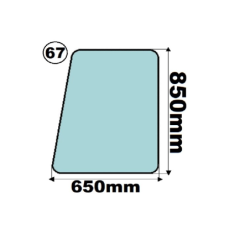 SZYBA BOCZNA GÓRNA PRAWA LEWA DRZWI CAT