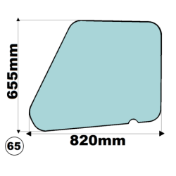 SZYBA LEWA BOCZNA DRZWI BOBCAT, MASSEY FERGUSON - nr części: 108815, 4232635M1, 75912.6