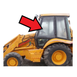 SZYBA GÓRNA PRAWA LEWA W DRZWI JCB P12 1999-2001 - nr części: 827/30566, 827/30567