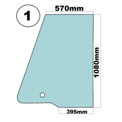SZYBA PRAWA LEWA BOCZNA W DRZWI JCB KABINA P12 DO 1999 - nr części: 827/30465, 82730466, 82730465, 827/30466
