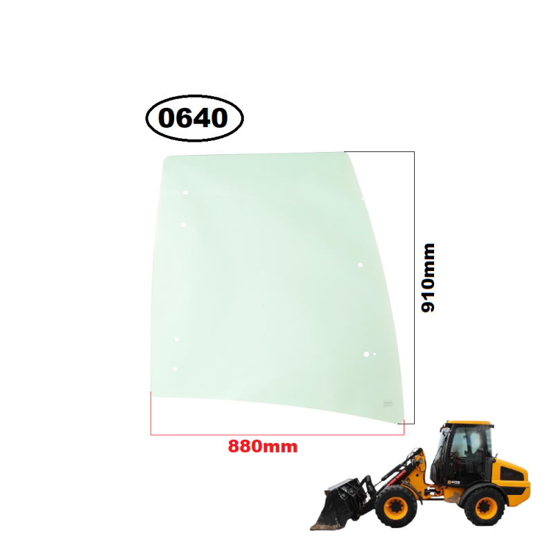 SZYBA PRAWA OTWIERANA JCB - nr części: 827/80449, 82780449