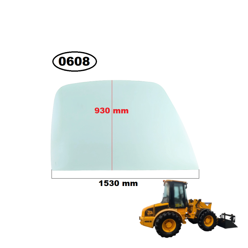 SZYBA JCB BOCZNA PRAWA 528-550 - nr części: 827/30500, 82730500