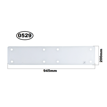 SZYBA TYLNA DOLNA JOHN DEERE - KABINA MC1/CC2 - nr części: L57285, 650885693