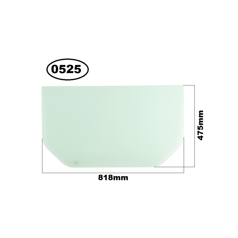 SZYBA PRZEDNIA DOLNA TAKEUCHI - nr części: 0338600033, 03886-00033, 0388600033, T0338600033, 03386-00033, T03386-00033