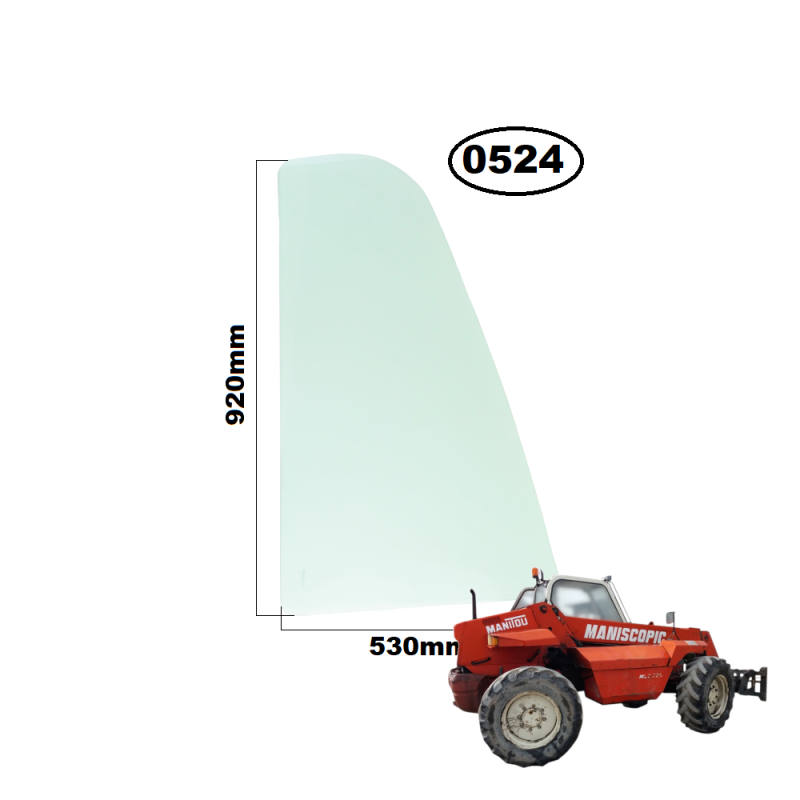 SZYBA BOCZNA LEWA MANITOU - nr części: 208867