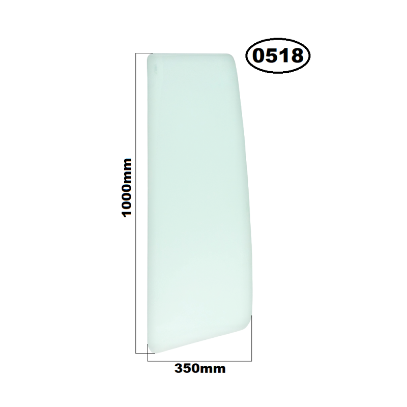 SZYBA BOCZNA ZA DRZWI CAT, SOILMEC SF65 - nr części: 151-6790, 1516790